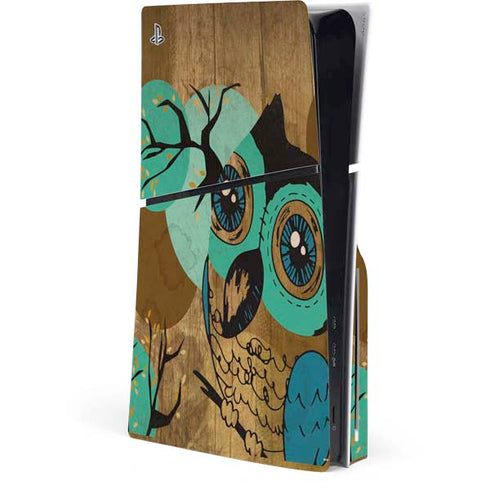 Autumn Owl PS5 Slim Disk Console Skin