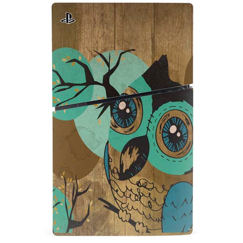 Autumn Owl PS5 Slim Disk Console Skin