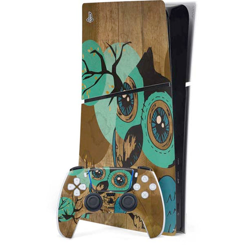 Autumn Owl PS5 Slim Digital Edition Bundle Skin