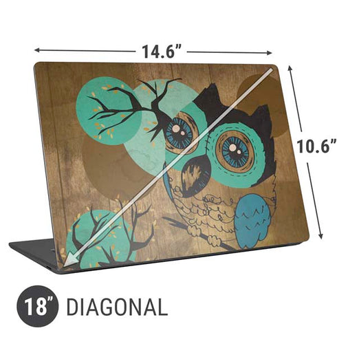Autumn Owl Universal Laptop 18in (14.6 x 10.6in) Skin