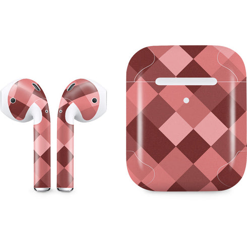 Autumn Red Geometric Apple AirPods 2 Skin