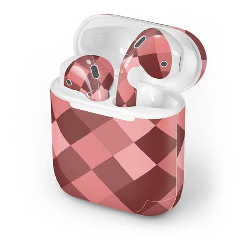 Autumn Red Geometric Apple AirPods Skin