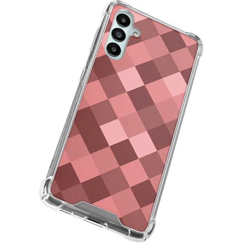 Autumn Red Geometric Galaxy A15 5G Clear Case