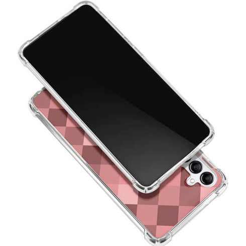 Autumn Red Geometric Galaxy A15 5G Clear Case