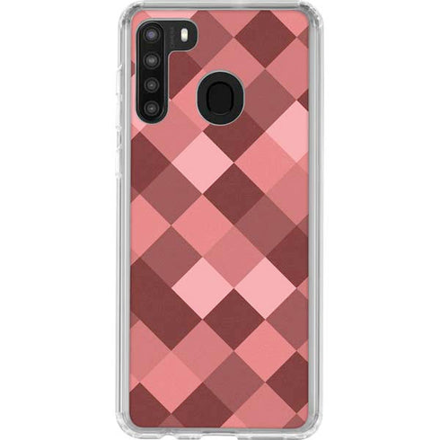 Autumn Red Geometric Galaxy A21 Clear Case
