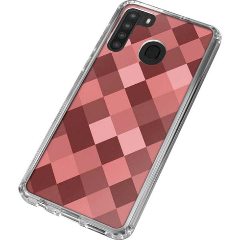Autumn Red Geometric Galaxy A21 Clear Case