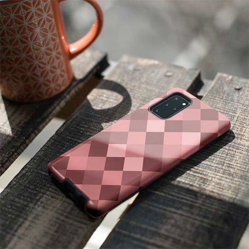 Autumn Red Geometric Galaxy S20 Plus Pro Case