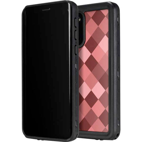 Autumn Red Geometric Galaxy S20 Plus Waterproof Case