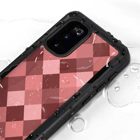 Autumn Red Geometric Galaxy S20 Waterproof Case