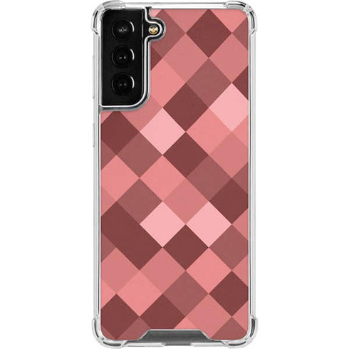Autumn Red Geometric Galaxy S21 FE Clear Case
