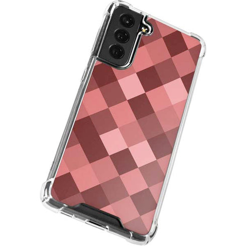 Autumn Red Geometric Galaxy S21 FE Clear Case