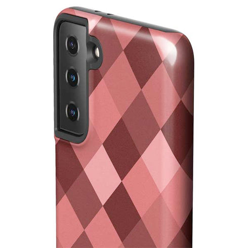 Autumn Red Geometric Galaxy S21 FE Pro Case
