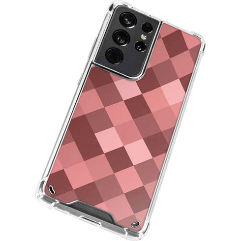 Autumn Red Geometric Galaxy S21 Ultra 5G Clear Case