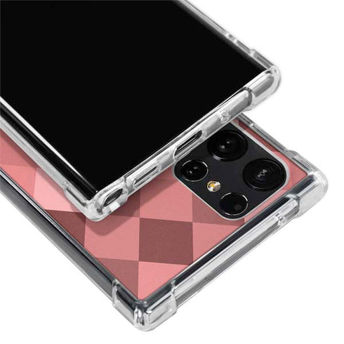 Autumn Red Geometric Galaxy S22 Ultra Clear Case