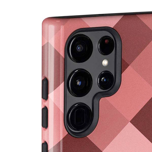 Autumn Red Geometric Galaxy S22 Ultra Pro Case