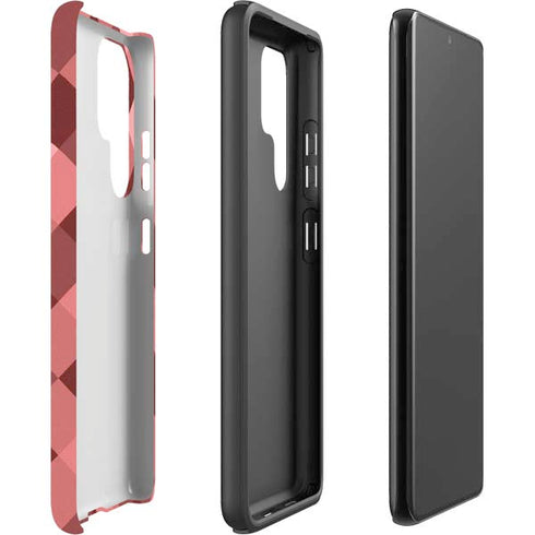Autumn Red Geometric Galaxy S22 Ultra Pro Case