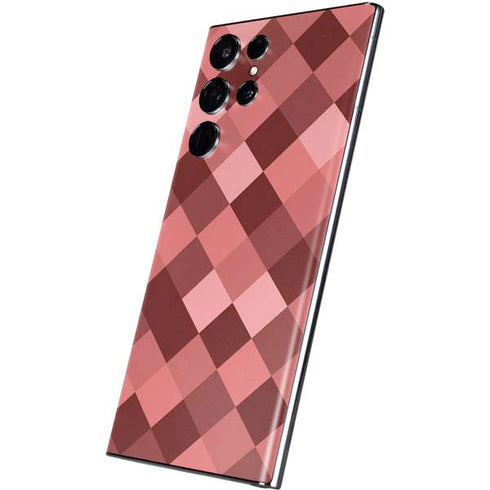 Autumn Red Geometric Galaxy S22 Ultra Skin