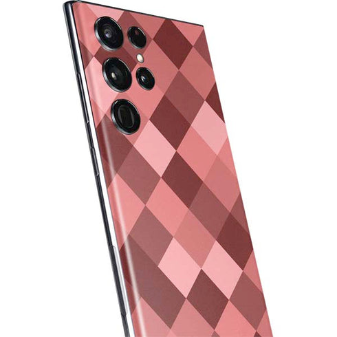 Autumn Red Geometric Galaxy S22 Ultra Skin
