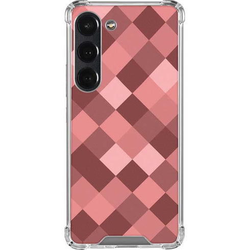 Autumn Red Geometric Galaxy S23 Clear Case