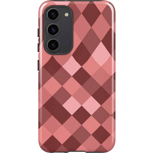 Autumn Red Geometric Galaxy S23 Plus Pro Case
