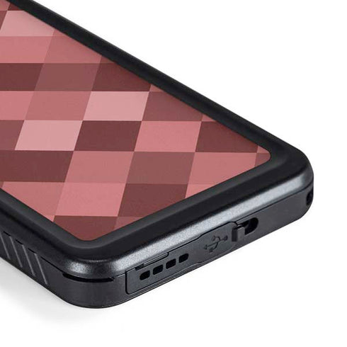 Autumn Red Geometric Galaxy S23 Waterproof Case