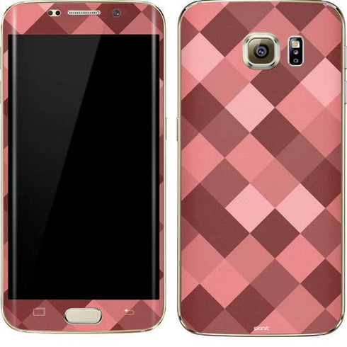 Autumn Red Geometric Galaxy S7 Edge Skin