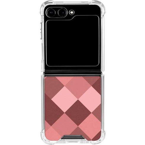 Autumn Red Geometric Galaxy Z Flip5 5G Clear Case