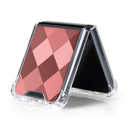 Autumn Red Geometric Galaxy Z Flip5 5G Clear Case
