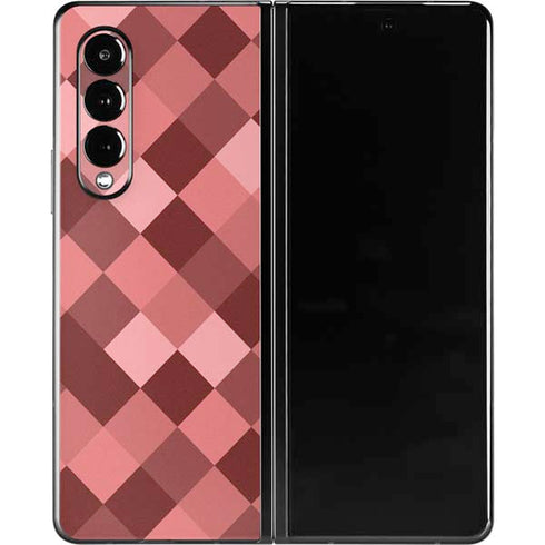 Autumn Red Geometric Galaxy Z Fold3 5G Skin