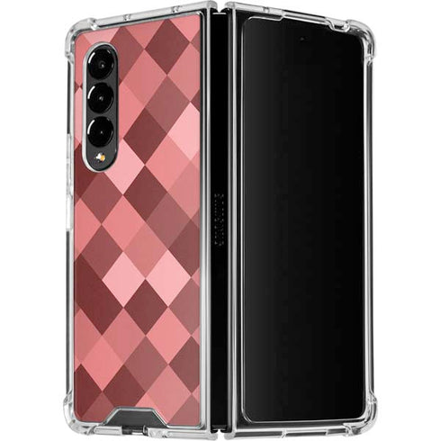 Autumn Red Geometric Galaxy Z Fold4 5G Clear Case