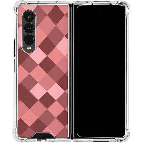 Autumn Red Geometric Galaxy Z Fold4 5G Clear Case
