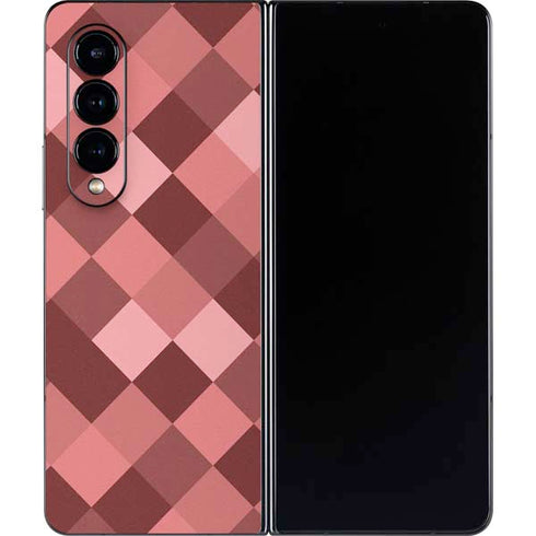 Autumn Red Geometric Galaxy Z Fold4 5G Skin