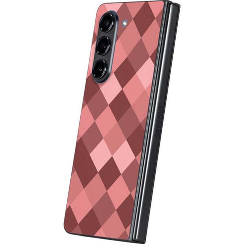Autumn Red Geometric Galaxy Z Fold5 5G Skin