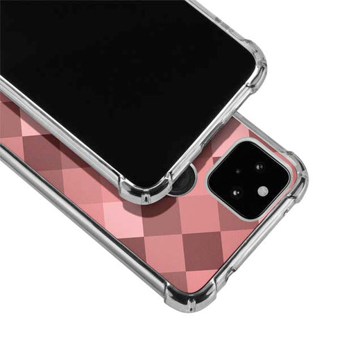 Autumn Red Geometric Google Pixel 5a 5G Clear Case