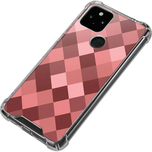 Autumn Red Geometric Google Pixel 5a 5G Clear Case
