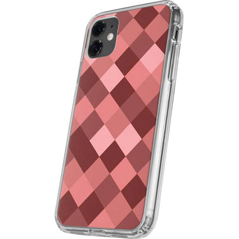 Autumn Red Geometric iPhone 11 Clear Case