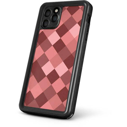 Autumn Red Geometric iPhone 11 Pro Max Waterproof Case