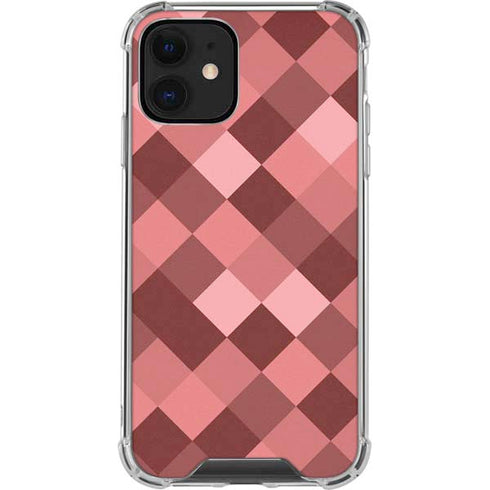 Autumn Red Geometric iPhone 12 Clear Case