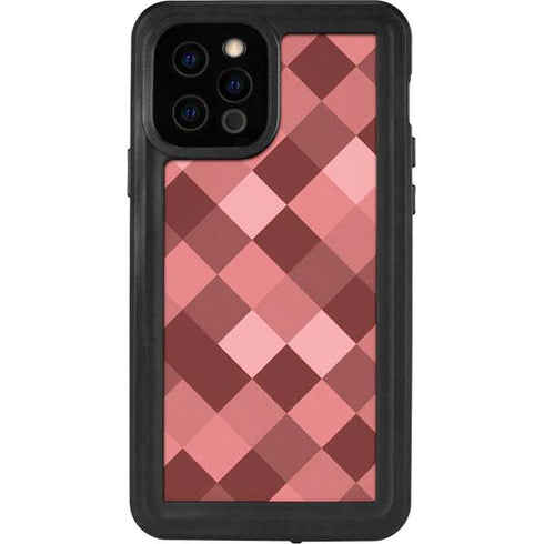 Autumn Red Geometric iPhone 12 Pro Waterproof Case