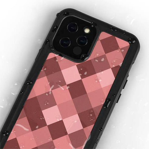 Autumn Red Geometric iPhone 12 Pro Waterproof Case