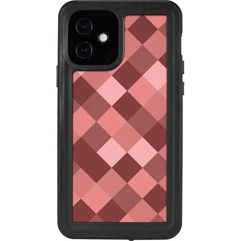 Autumn Red Geometric iPhone 12 Waterproof Case