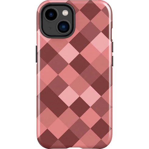 Autumn Red Geometric iPhone 14 Plus Impact Case