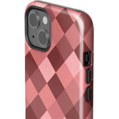 Autumn Red Geometric iPhone 15 Plus Impact Case