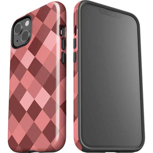 Autumn Red Geometric iPhone 14 Plus Impact Case