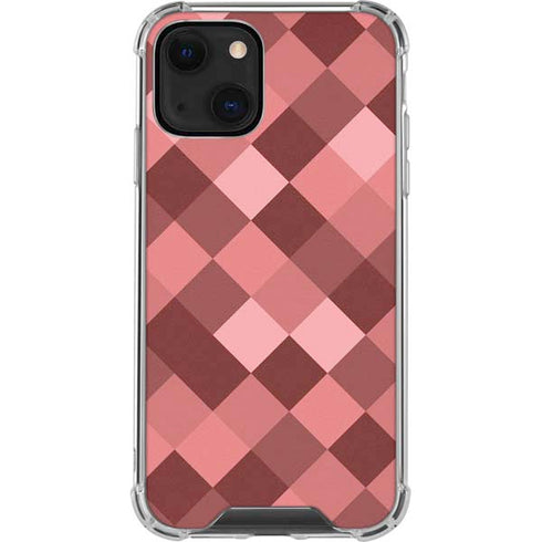 Autumn Red Geometric iPhone 14 Plus Clear Case