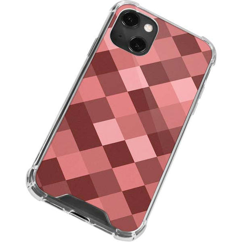 Autumn Red Geometric iPhone 14 Plus Clear Case