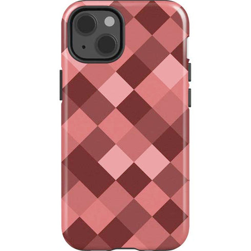 Autumn Red Geometric iPhone 15 Impact Case