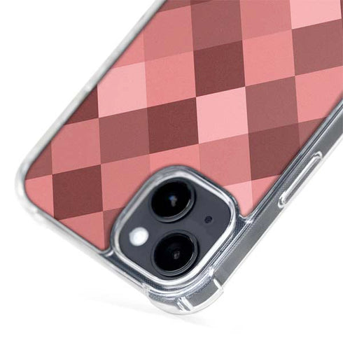 Autumn Red Geometric iPhone 15 Plus MagSafe Case