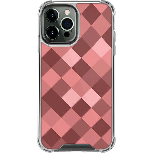 Autumn Red Geometric iPhone 14 Pro Max Clear Case