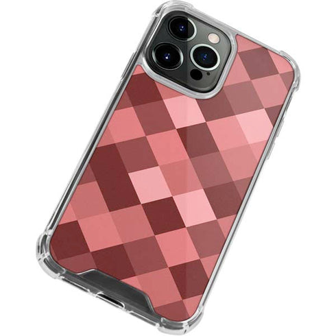Autumn Red Geometric iPhone 15 Pro Max Clear Case